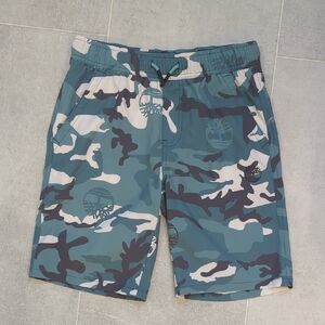 Boys Timberland Dark Teal Camouflage Amphibian Stretch Drawstring Shorts